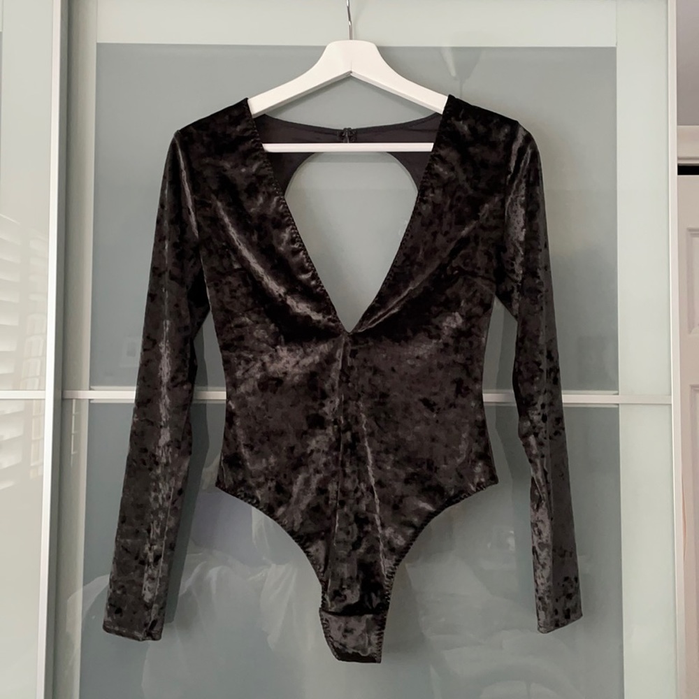 NWT Victoria’s Secret Velour Bodysuit